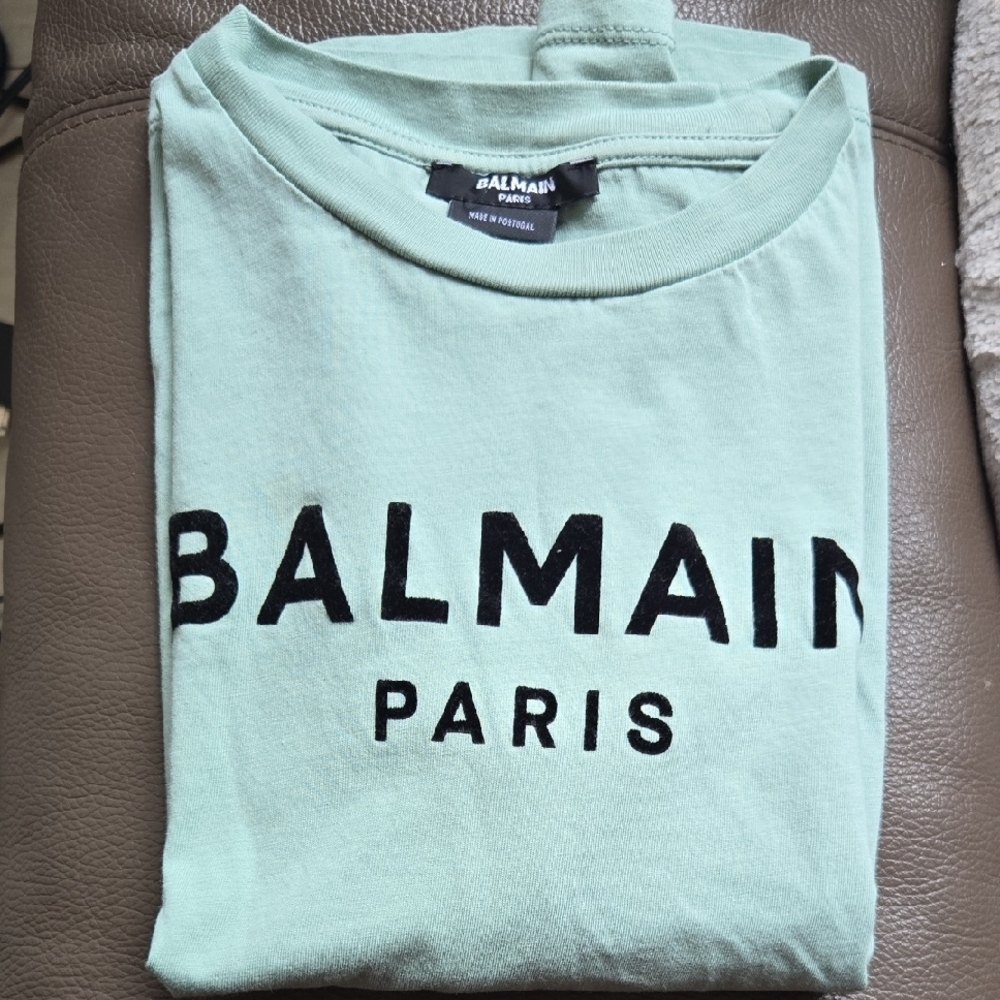 Balmain Green Short Sleeve Tee